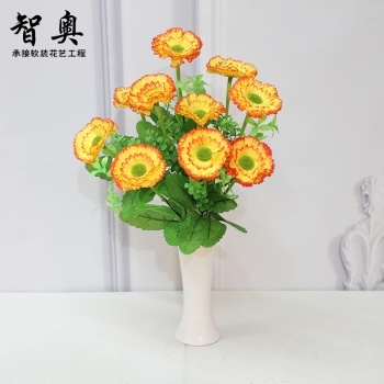仿真花擺件 太陽花花束，點亮歐式家居的藝術氣息